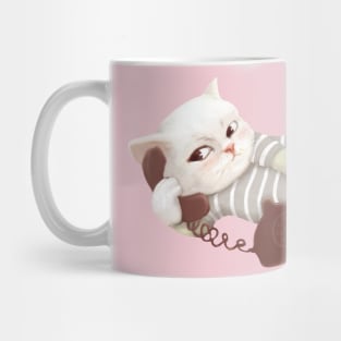 Cat on the Phone Mug